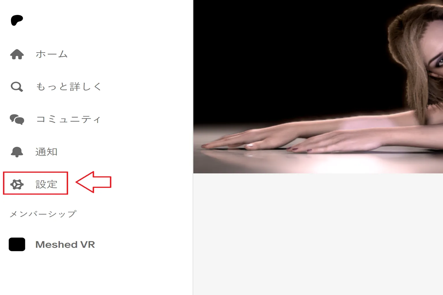左側のPatreon設定メニューをクリックし、VAMの購読会員情報を管理する準備をする。