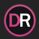 Desire Room’s round pink-and-black brand logo, an icon representing the brand’s virtual character works and series videos.