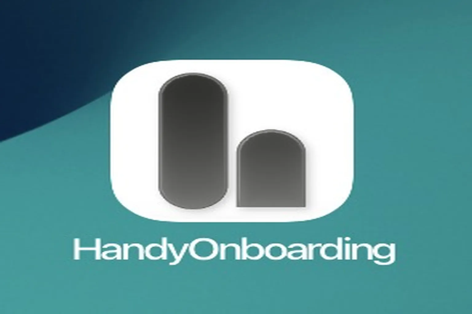 HandyOnboarding app icon shown on a mobile device, used for setting up and pairing The Handy device.