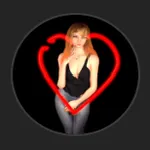 The creator icon for FantasyVR Studio. The design combines a red heart with a character silhouette, serving as the studio’s symbolic mark.