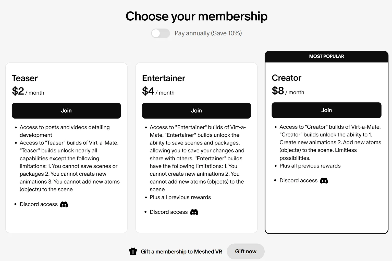 To subscribe through Patreon, open the Patreon page and choose a plan such as Teaser, Entertainer, or Creator.