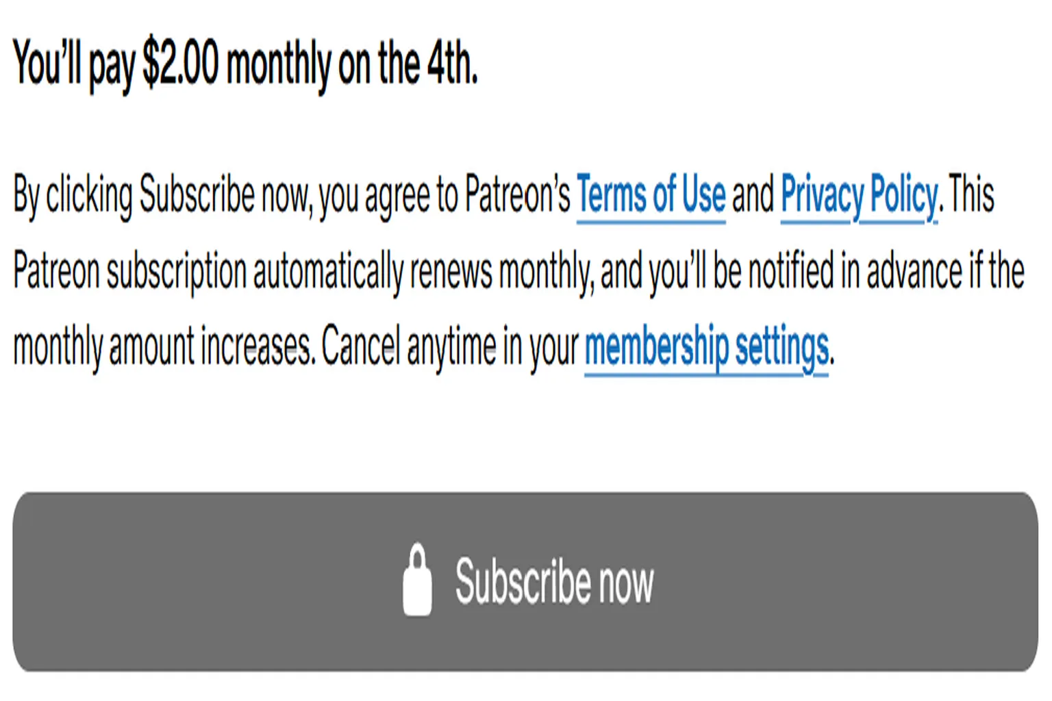 After selecting a plan, confirm the subscription price and your country or region, then proceed with payment.